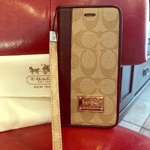 Coach flip wallet for IPhone 7+